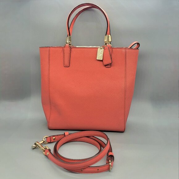 COACH MADISON MINI NORTH/SOUTH TOTE IN SAFFIANO LEATHER LOVE RED - Picture 3 of 16
